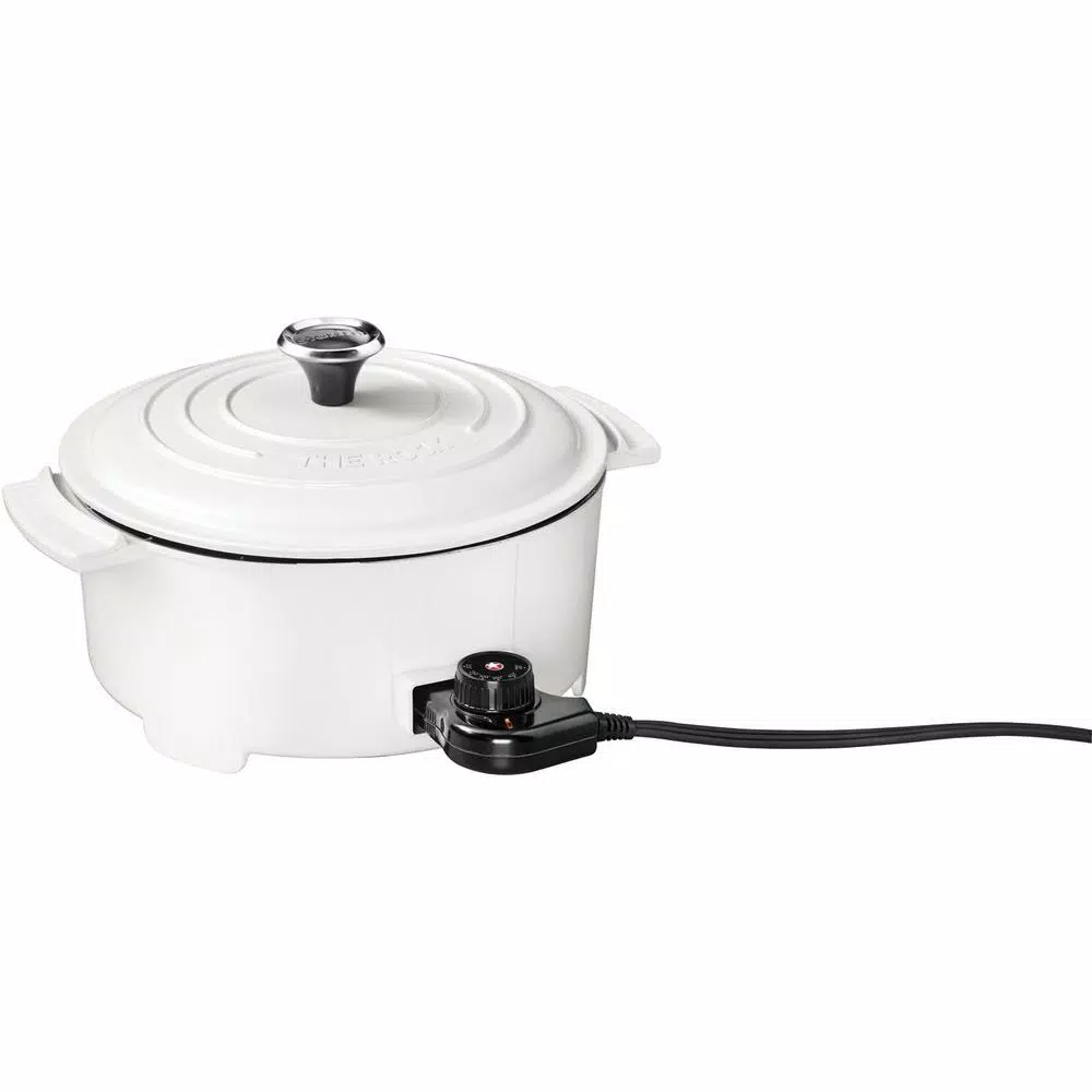 Starfrit THE ROCK 3.2 Qt. Electric Casserole Slow Cooker, 1200W, White