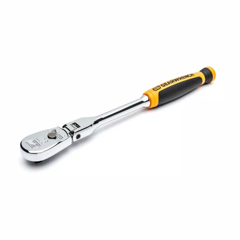 GearWrench 2-Piece 90-Tooth Dual Material Flex Head Ratchet Set, 1/4 in. and 3/8 in.