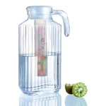 Luminarc Quadro 57.5 oz Glass Jug with Infuser and White Lid thumbnail 2