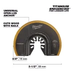 Milwaukee 3-1/2 in. Titanium Enhanced Bi-Metal Segmented Oscillating Multi-Tool Blade thumbnail 3