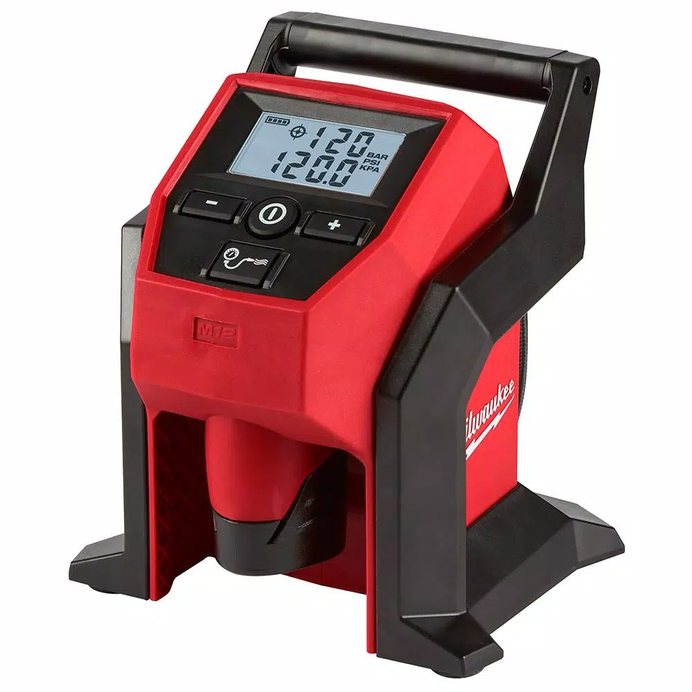 Milwaukee M12 12V Lithium-Ion 3/8 in. Ratchet and Compact Inflator 2-Tool Combo Kit