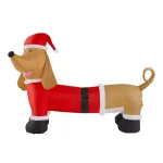 Airblown 4 ft. Inflatable Dachshund with Santa Outfit Airblown Holiday Decoration thumbnail 1