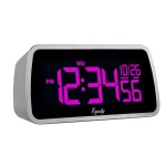 Equity by La Crosse Digital 6 x 4 in. LCD Interchangeable Color Display Alarm Clock - Silver thumbnail 6