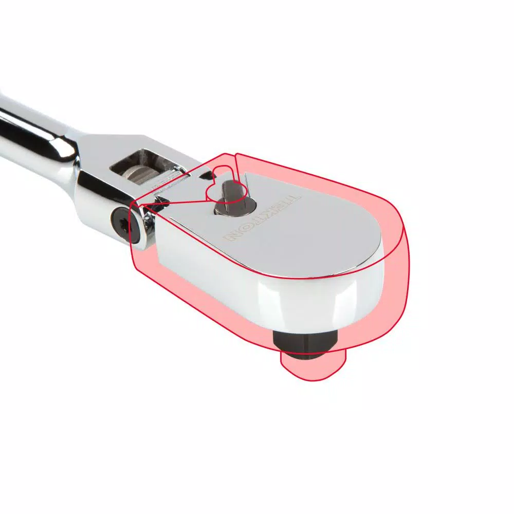 TEKTON 1/2 in. Drive 14 in. Flex Head Bent Handle Ratchet, 90-Tooth