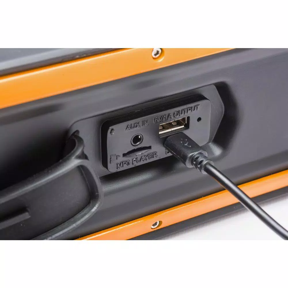 GearWrench Bluetooth Speaker and FM Radio, IP65 Dust and Water Resistant Job Site Radio