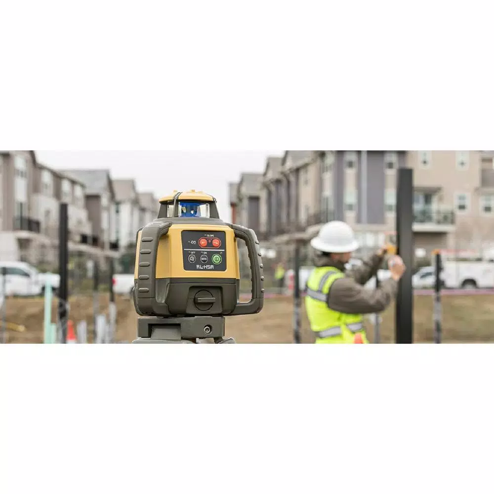 Topcon RL-H5A Rechargeable Horizontal Self-Leveling Rotary Laser Level with LS-100D Receiver