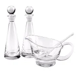 Badash Crystal Crystal Gravy Boat with Ladle Set, 16 oz. Mouth Blown Glass thumbnail 6