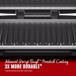 George Foreman Rapid Grill Series 8-Serving Electric Indoor Grill and Panini Press, Black thumbnail 3