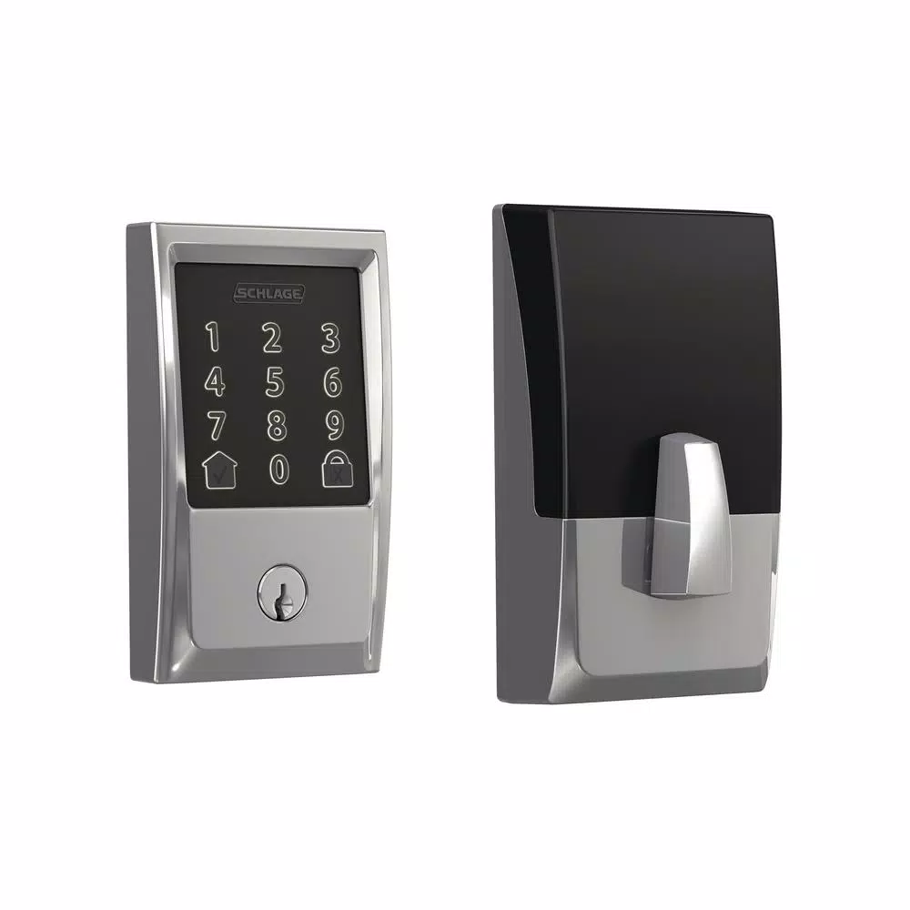 Schlage Encode Smart Wi-Fi Deadbolt with Alarm, Bright Chrome