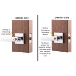 Copper Creek Craftsman Remi Polished Stainless Steel Privacy Lever for Bedroom and Bathroom thumbnail 5