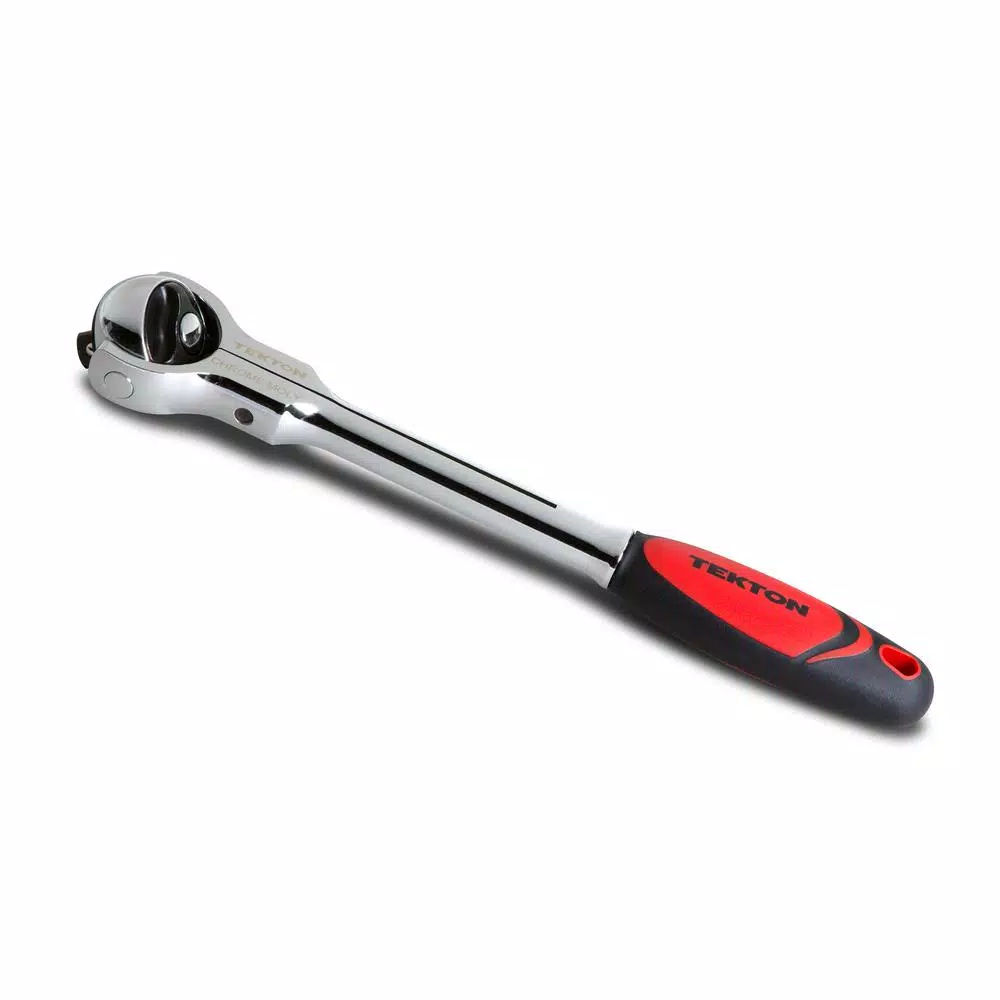 TEKTON 3/8 in. Drive 9 in. Swivel Head Ratchet, 72-Tooth