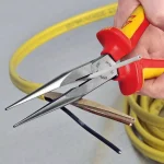 Knipex 8 in. Long Nose Side Cutting Pliers, 1,000V Insulated, Forged Vanadium Steel thumbnail 2
