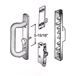 Barton Kramer White Sliding Door Handle and Lock Set with Stainless Steel Mortise Lock thumbnail 2