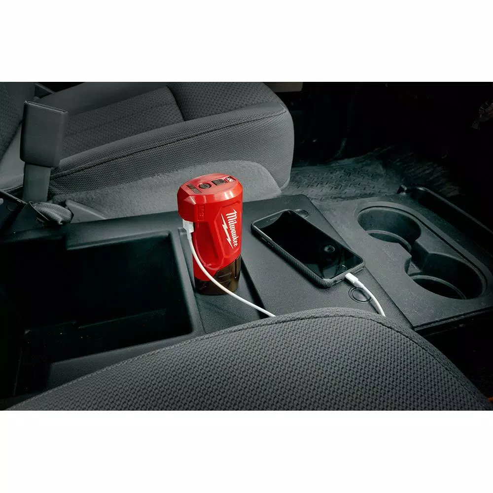 Milwaukee M12 12V Lithium-Ion 400-Lumen LED Lantern/Flood Light Kit with 3.0Ah Battery and Portable Charger