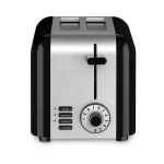 Cuisinart 2-Slice Compact Toaster, Black and Stainless Steel with Wide Slots thumbnail 1