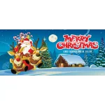 My Door Decor Santa's Take Off 7 ft. x 16 ft. Christmas Garage Door Decor Mural for Double Car Garage thumbnail 1