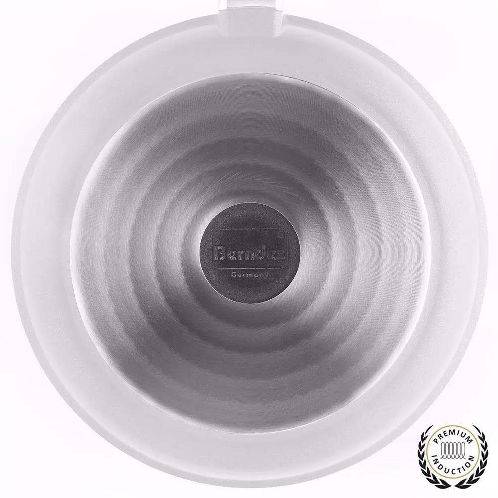 Berndes Vario Click Pearl 4 Qt. Cast Aluminum Ceramic Nonstick Saute Pan with Glass Lid, White