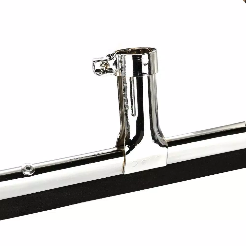 Alpine Industries 18 in. Dual Moss Rubber Professional Locking Floor Squeegee, Black