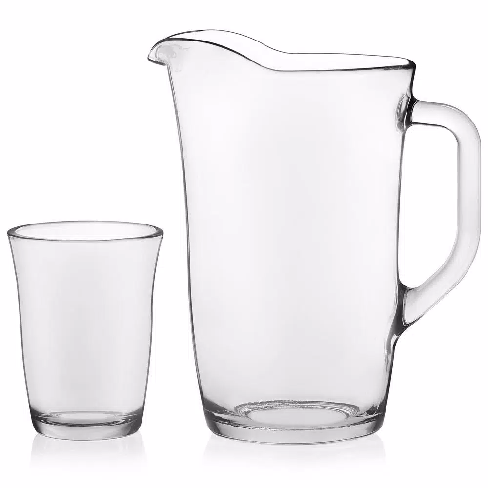Libbey Cosmos 5-Piece Glass Entertaining Set with 61oz Pitcher and 4 Tumblers