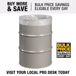 HUSKY 55 Gallon Economy Natural Trash Liners, 0.55 Mil, 200-Count thumbnail 4