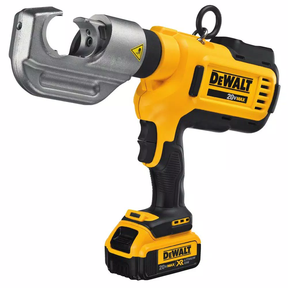 DEWALT 20V MAX Cordless Die Cable Crimping Tool Kit with (2) 4.0 Ah Batteries, Charger, Case & Cable Cutter