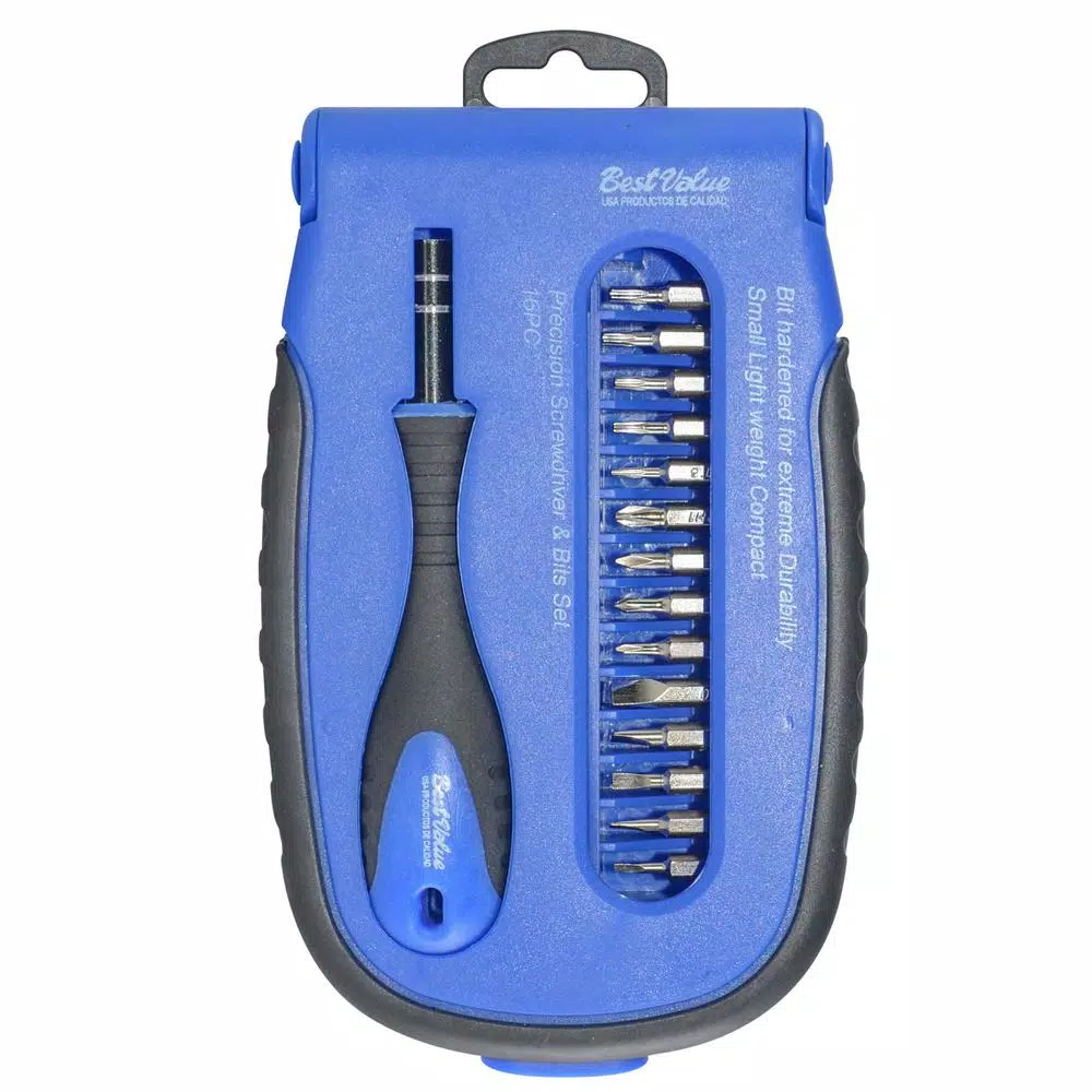 Best Value 16-Piece Precision Screwdriver and Bits Set with Magnetic Handle and Carrying Case