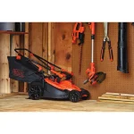 BLACK+DECKER 15 in. 10 Amp Corded Electric Walk Behind Push Lawn Mower with Bagger thumbnail 4