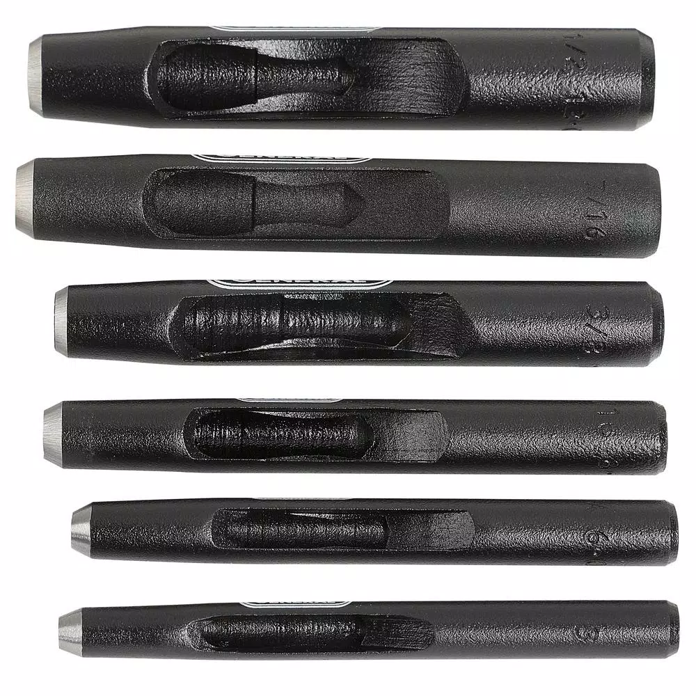 General Tools 6-Piece Hollow Steel Punch Set