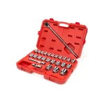 TEKTON 27-Piece 3/4 in. Drive 12-Point Metric Socket and Ratchet Set (19 mm to 50 mm) thumbnail 2
