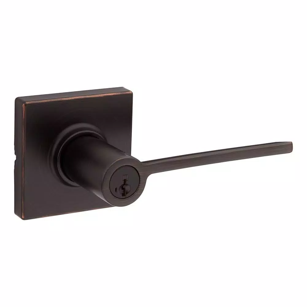 Kwikset Ladera Venetian Bronze Exterior Entry Door Lever with SmartKey Security