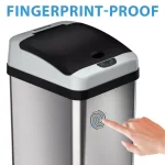 iTouchless Platinum Edition 13 Gal. Stainless Steel Touchless Motion Sensing Trash Can with Extra-Wide Opening thumbnail 4