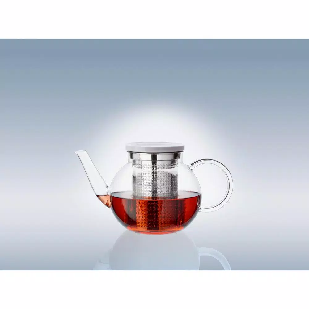 Villeroy & Boch Artesano 4-Cup Double Walled Glass Teapot with Removable Stainless Steel Strainer