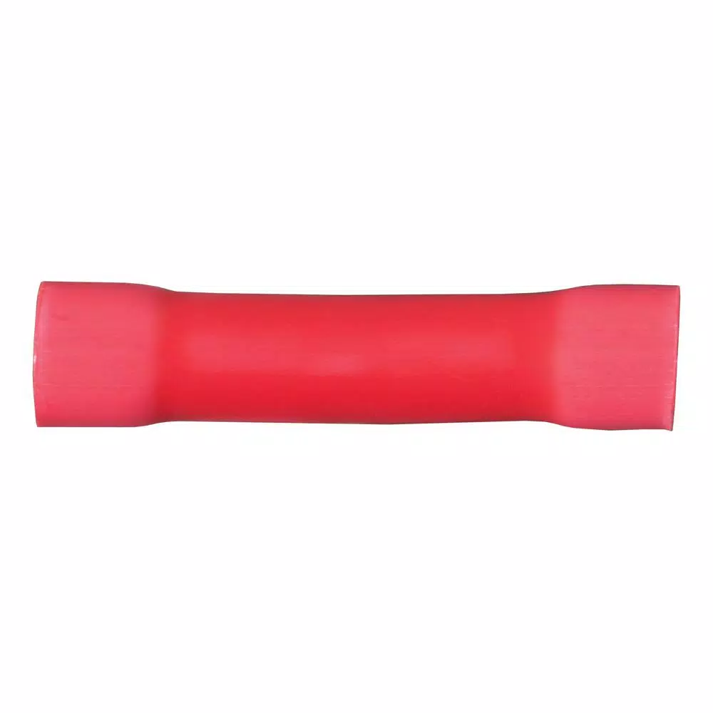 CURT Butt Connectors, 22-18 Gauge Wire, Red, 100-Pack