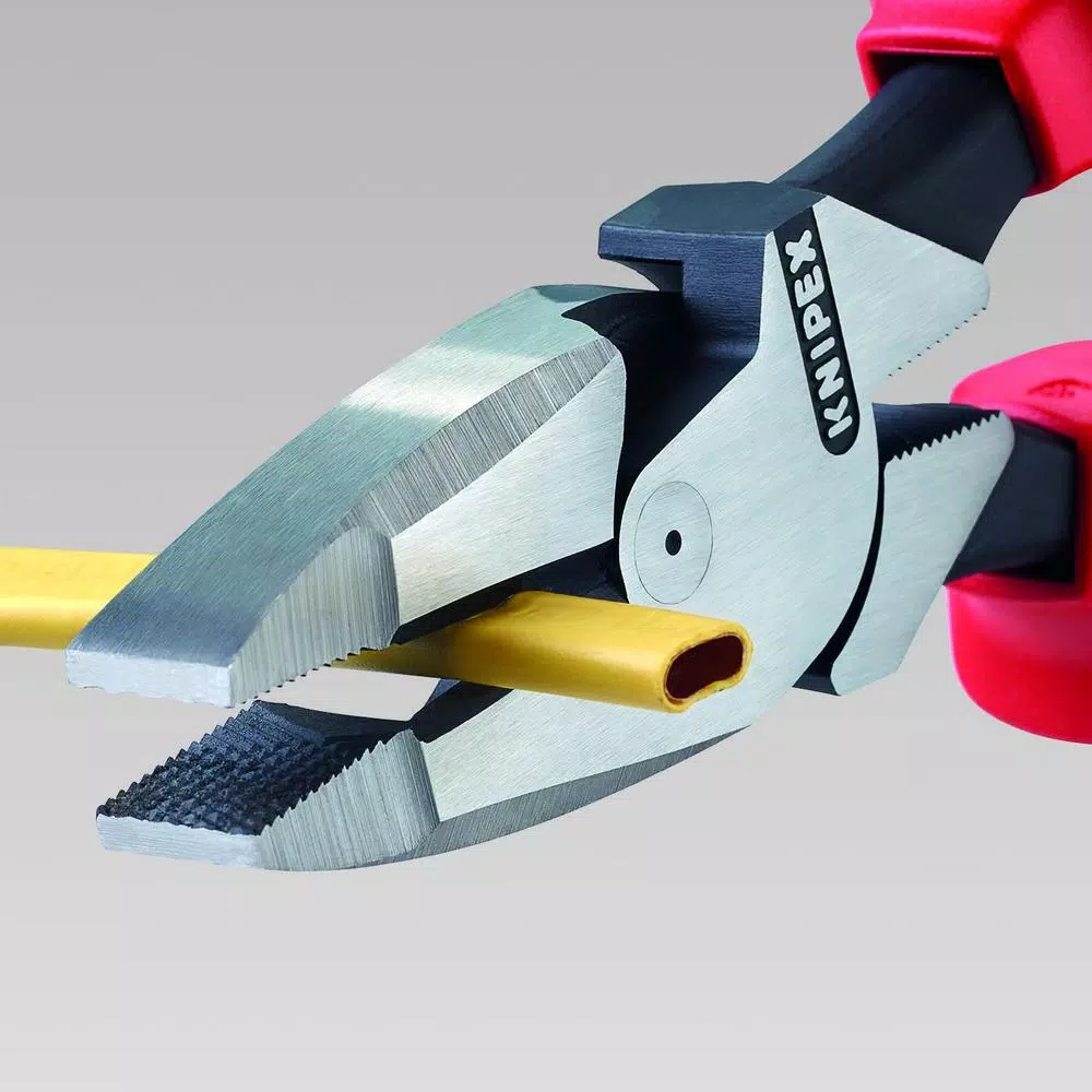 Knipex 9-1/4 in. High Leverage Lineman Pliers with Tape Puller and Crimper