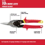 Milwaukee Aviation Snips 3-Pack - Left, Right, and Straight Cut Set thumbnail 4