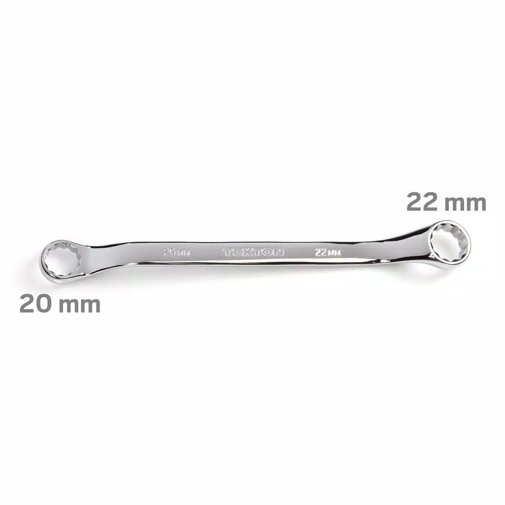 TEKTON 20 mm x 22 mm 45° Offset Double Box End Wrench
