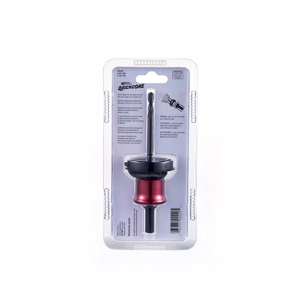 BLU-MOL Disston Blu-Mol Xtreme QuickCore 7/16 in. Metal Arbor Assembly for Fast Core Ejection