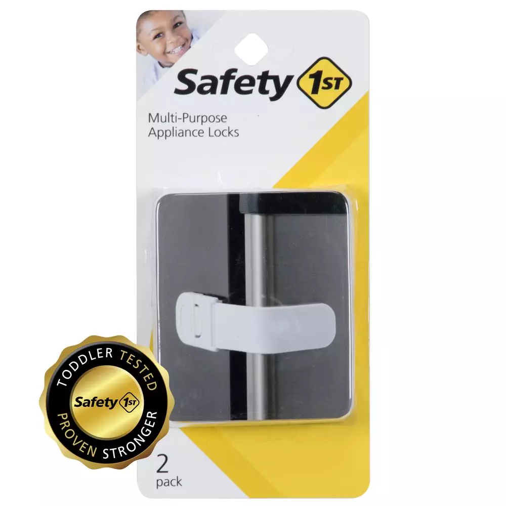 Safety 1st Multi-Purpose Appliance Latch Child Safety Locks, 2-Pack, White