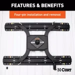 CURT Spyder CURT 5th Wheel Rail Gooseneck Hitch - 2-5/16" Ball thumbnail 11