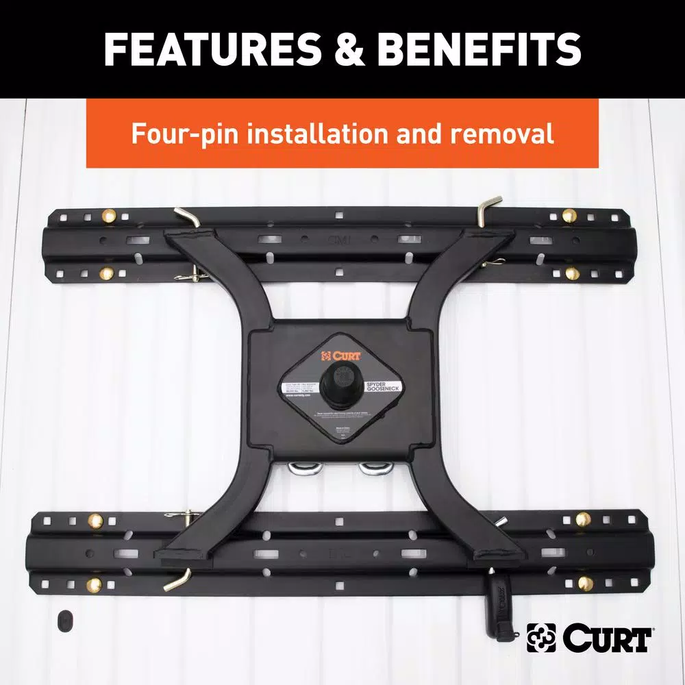CURT Spyder CURT 5th Wheel Rail Gooseneck Hitch - 2-5/16" Ball