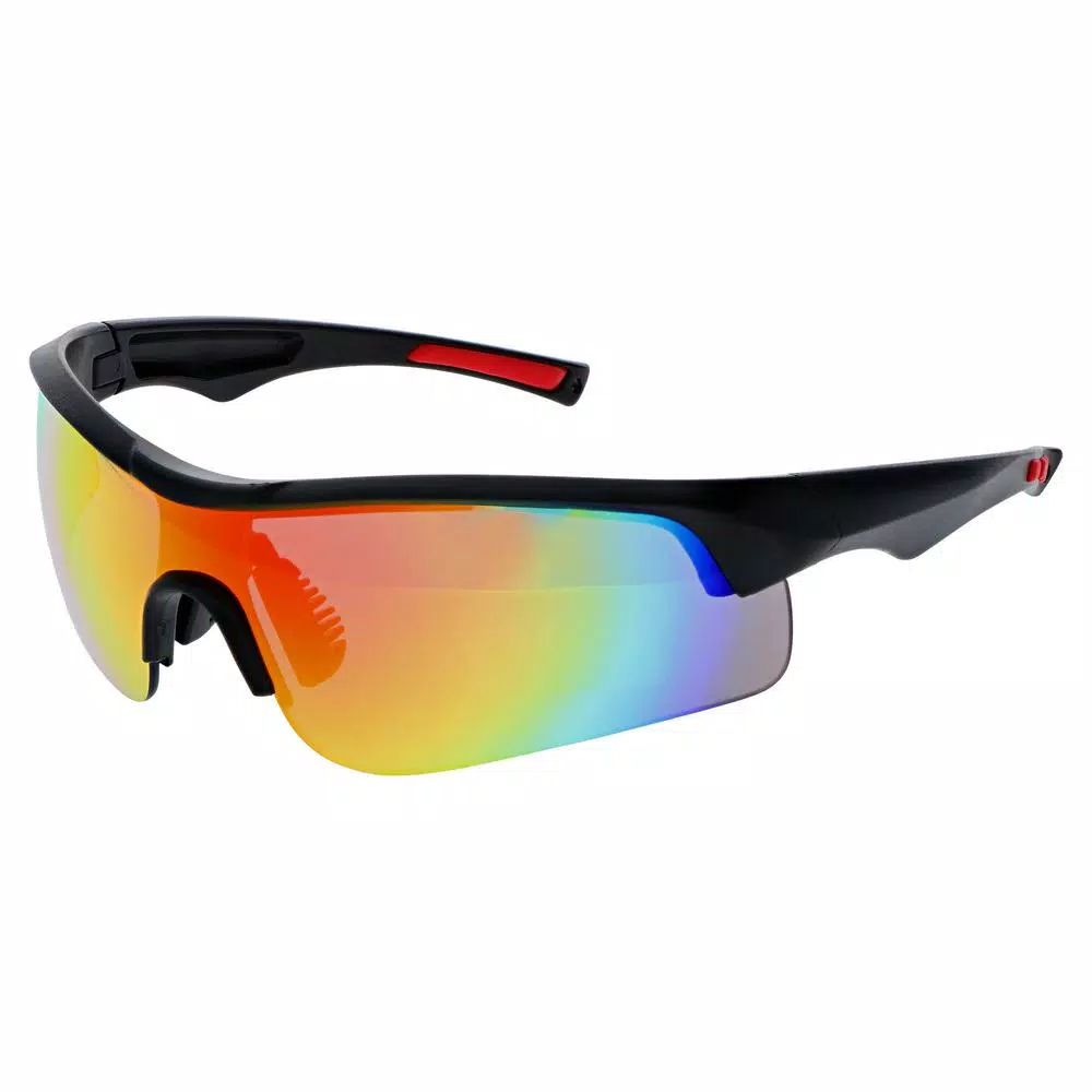 Unbranded Maximum Safety Performance Red Full View Mirrored Safety Eyewear