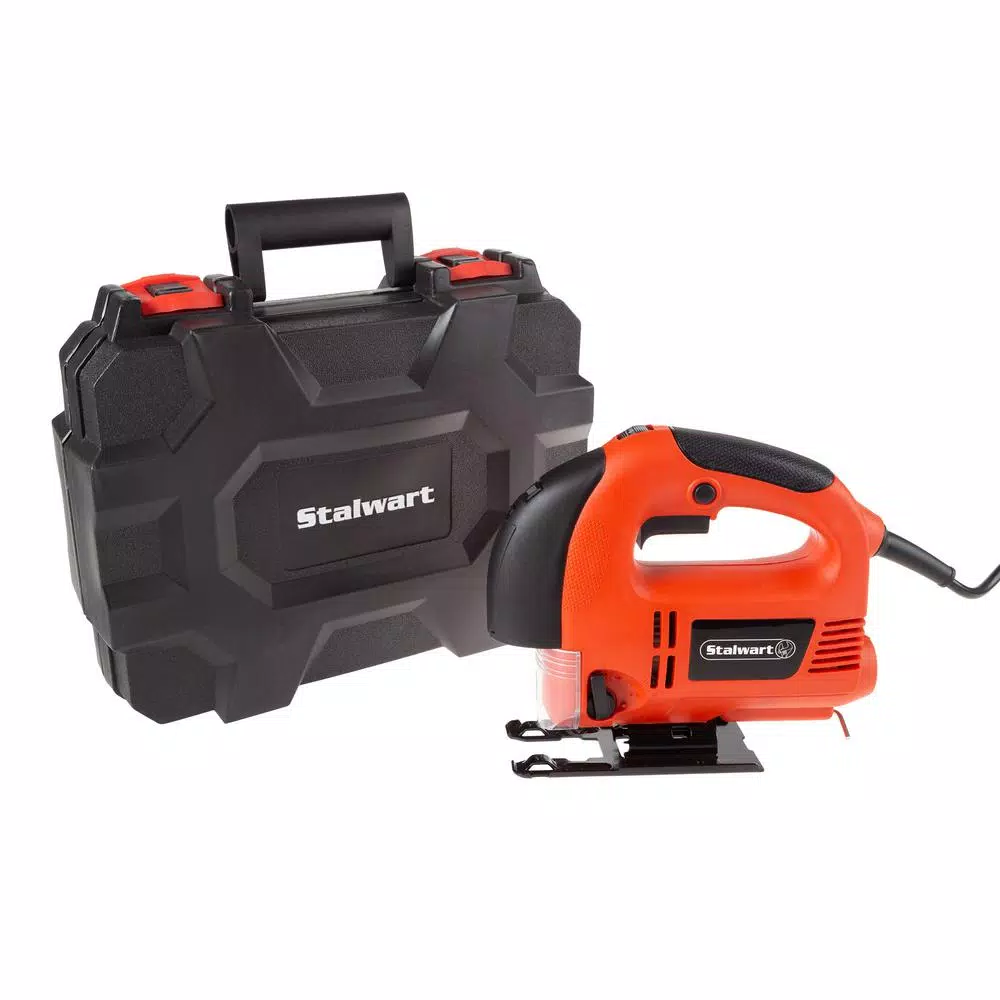 Stalwart 5 Amp Variable Speed Corded Electric Jig Saw with Laser Guide and LED Light