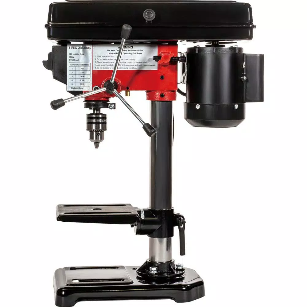 Stark 8 in. 5-Speed Benchtop Drill Press Station with 1/2 in. Keyed Chuck