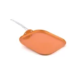 MasterPan Original Copper Pan 11 in. Aluminum Nonstick Copper Griddle thumbnail 1