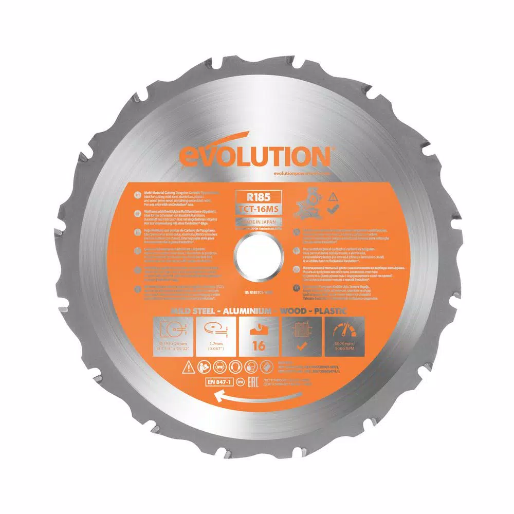Evolution Power Tools Evolution RAGEBLADEX 7-1/4 in. 20-Teeth Multi-Material Miter Saw Blade
