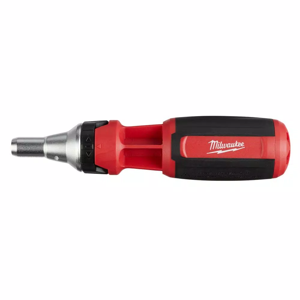 Milwaukee 9-in-1 Square Drive Ratcheting Multi-Bit Screwdriver with Power Groove Bits