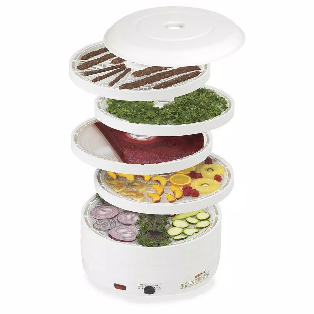 Nesco Gardenmaster 1000W Expandable Food Dehydrator with 8 Trays and Recipe Book