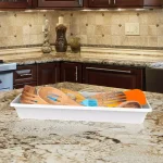 Lavish Home White Plastic Drawer Organizer Tray with Non-Slip Rubber Liner thumbnail 5