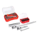 GEARWRENCH 1/4 in. Drive Slim Head Ratchet and Socket Set, 80-Piece thumbnail 1