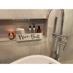 Admired By Nature Nice Butt Rustic Wooden Bathroom Decor Box, Farmhouse Toilet Tank Organizer Tray thumbnail 4